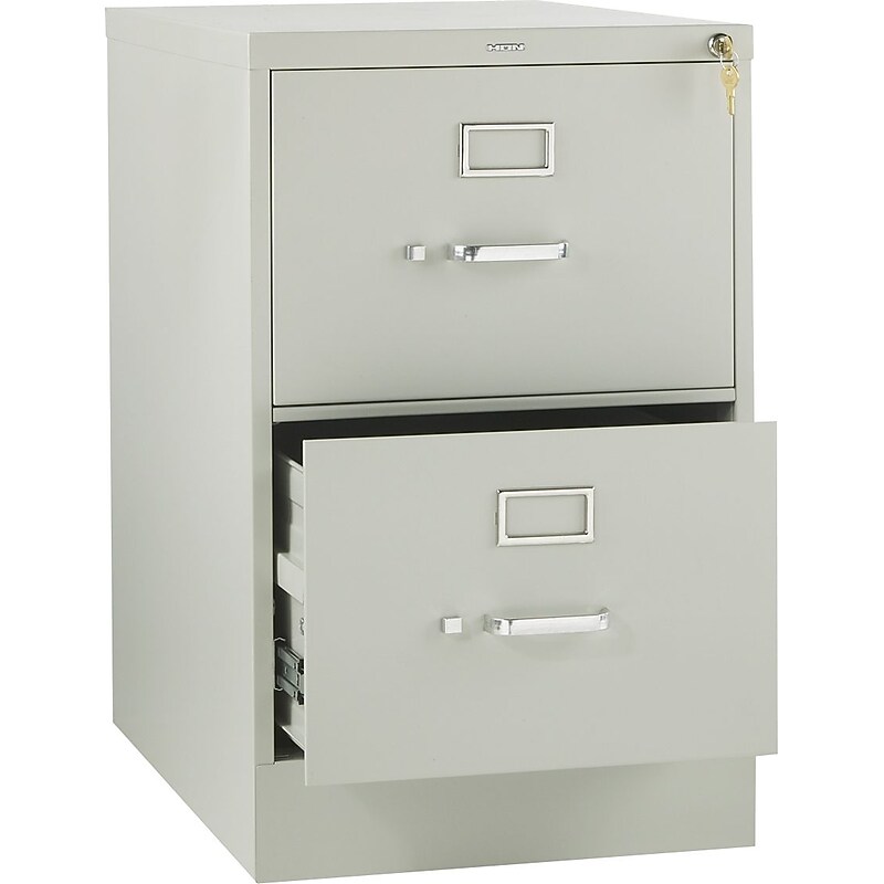 HON 310 Series 2 Drawer Vertical File Cabinet, Legal, Light Gray, 26 1/2"D (HON312CPQ) image 1