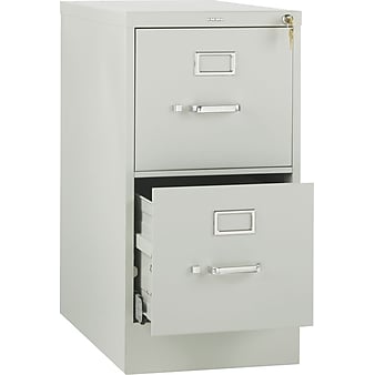 HON 510 Series Vertical File Cabinet with High Sides, Letter, 2-Drawer, Light Gray, 25"D (H512PQ)
