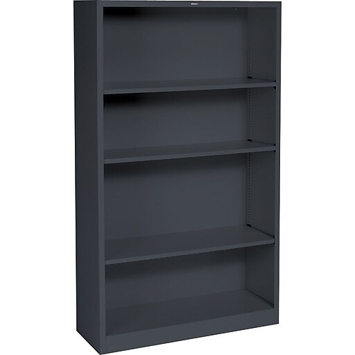 Shop Staples for HON Brigade Steel Bookcase, Charcoal, 4Shelf, 59"H