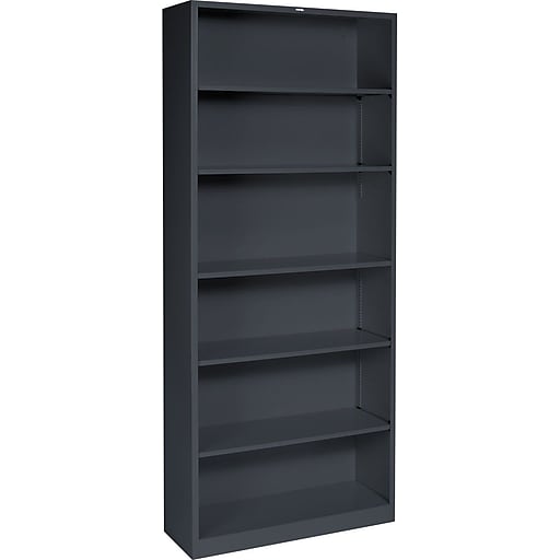HON Brigade S82ABCQ 6-shelf Metal Bookcase in Light Grey for sale online 