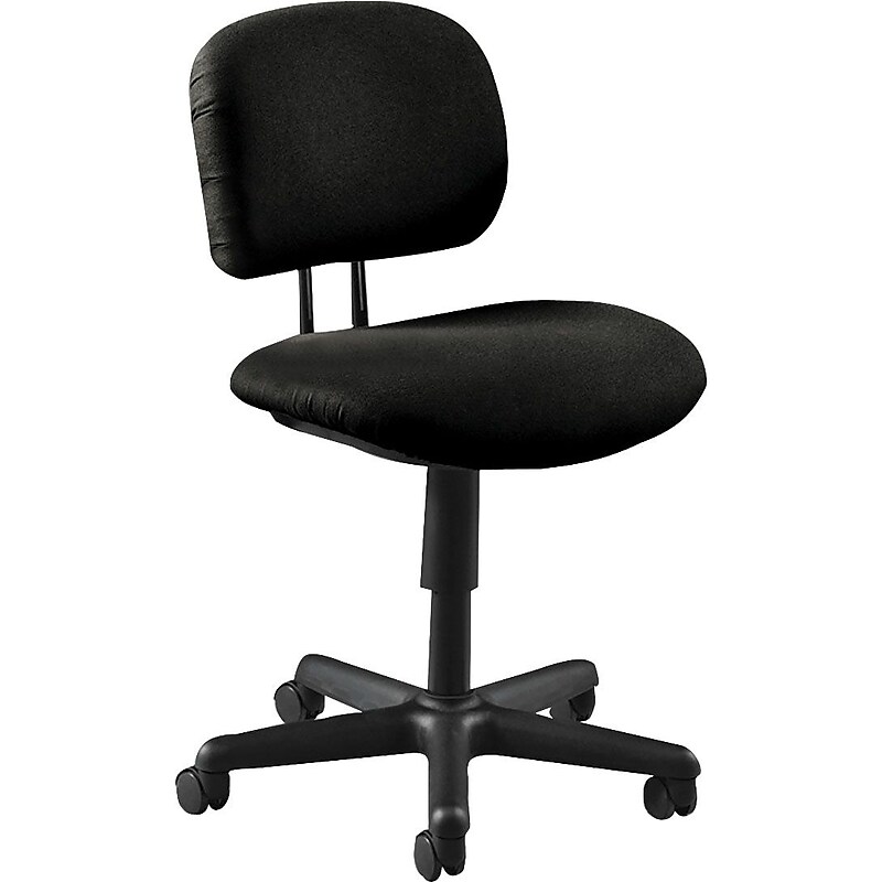 HON ValueTask Fabric Swivel Chair, Black image 1