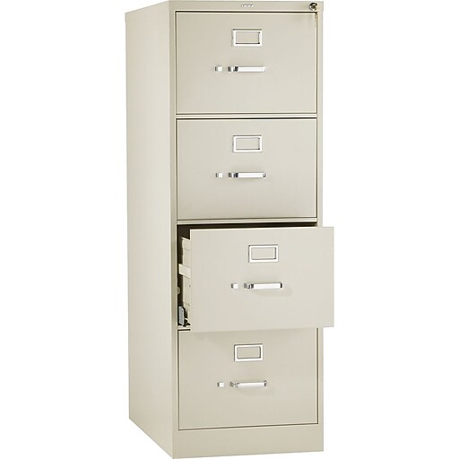 HON® 510 Series Vertical File 25" 4Drawer, Legal Size, Putty