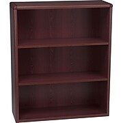 HON® 10700 Series Office Suite in Mahogany, 3-Shelf Bookcase