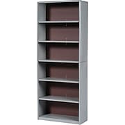 Safco ValueMate Economy 6-Shelf 80"H Steel Bookcase, Black (7174GR)