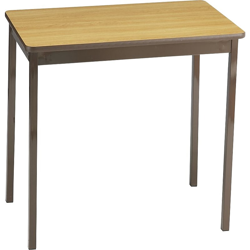 Barricks® Utility Tables, 30Hx30Wx18"D, Brown/Oak image 1