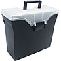 Staples Handy Plastic File Box with Hinged Lid, Letter Size, Black (13896)~#|#~s0146463_sc7