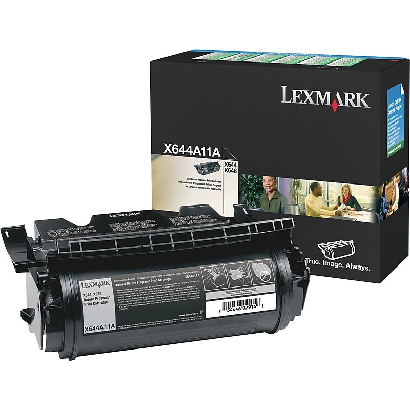 Lexmark X644A11A Black Standard Yield Toner Cartridge image 1