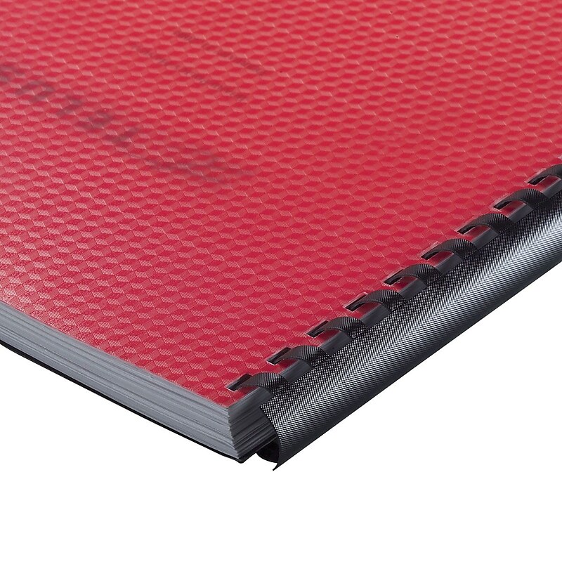GBC 5/8" Plastic Binding Spine Comb, 125 Sheet Capacity, Black, 100/Box (4090312) image 1