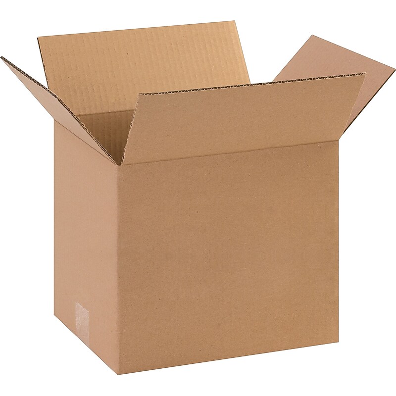 11 1/4" x 8 3/4" x 9 1/2"'' Shipping Boxes, 32 ECT, Brown, 25/Bundle(1189) image 1