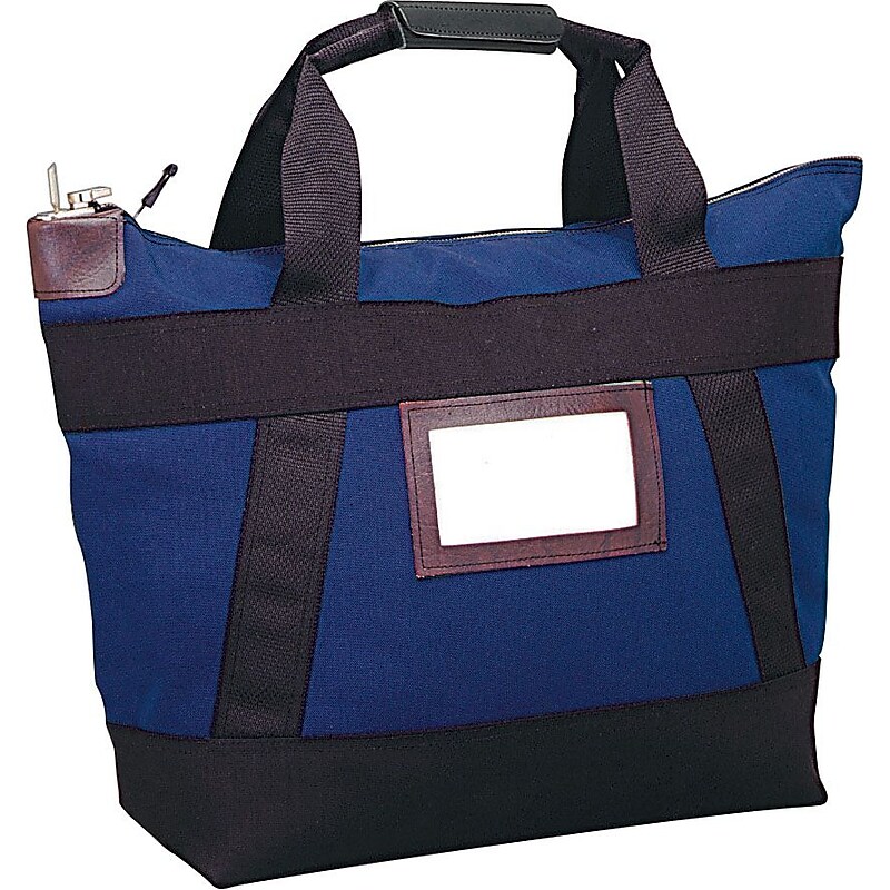 MMF Industries™ 7-Pin Satchel, Top: 18"H x 25"W, Bottom: 18"W x 7"D, Navy image 1