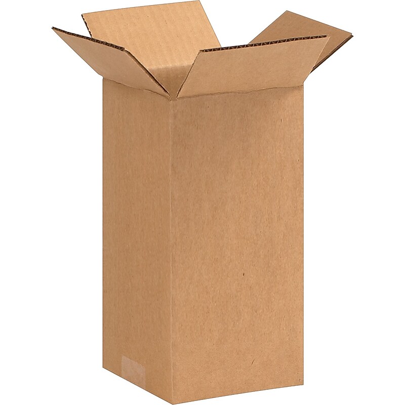 5" x 5" x 10"'' Shipping Boxes, 32 ECT, Brown, 25/Bundle(5510) image 1