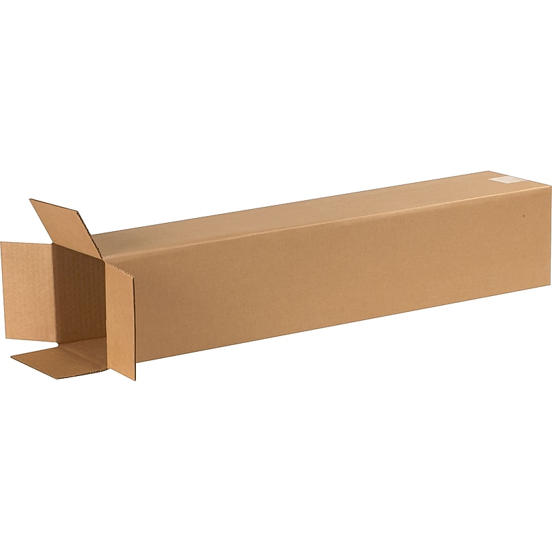 6" x 6" x 30"'' Shipping Boxes, 32 ECT, Brown, 25/Bundle(6630) image 1