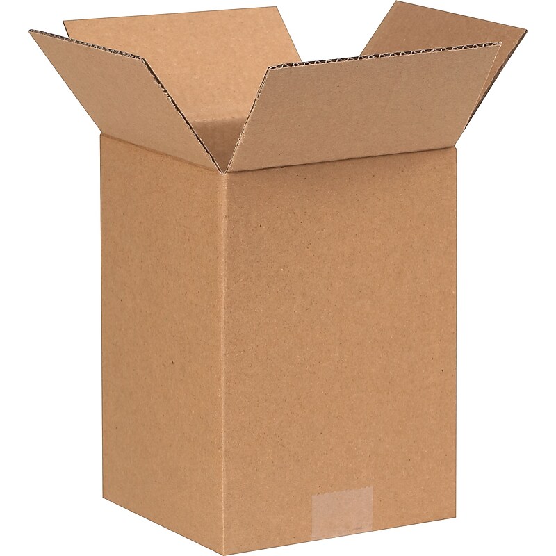 7" x 7" x 10"'' Shipping Boxes, 32 ECT, Brown, 25/Bundle(7710) image 1