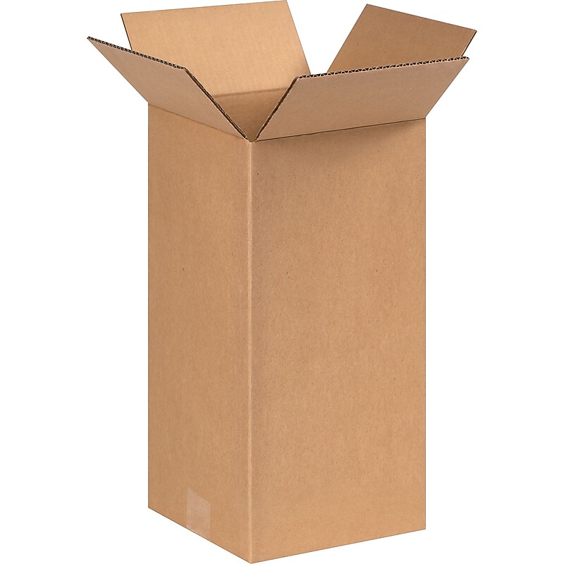 8" x 8" x 16" Shipping Boxes, 32 ECT, Brown, 25/Bundle (8816) image 1