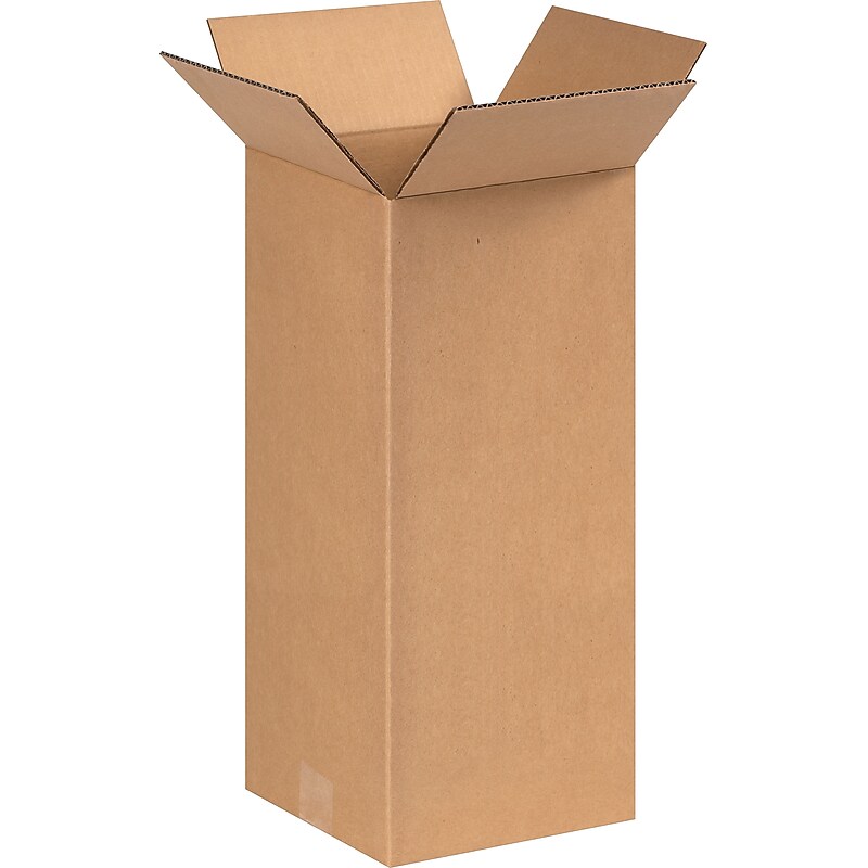 8" x 8" x 18" Shipping Boxes, 32 ECT, Brown, 25/Bundle (8818) image 1