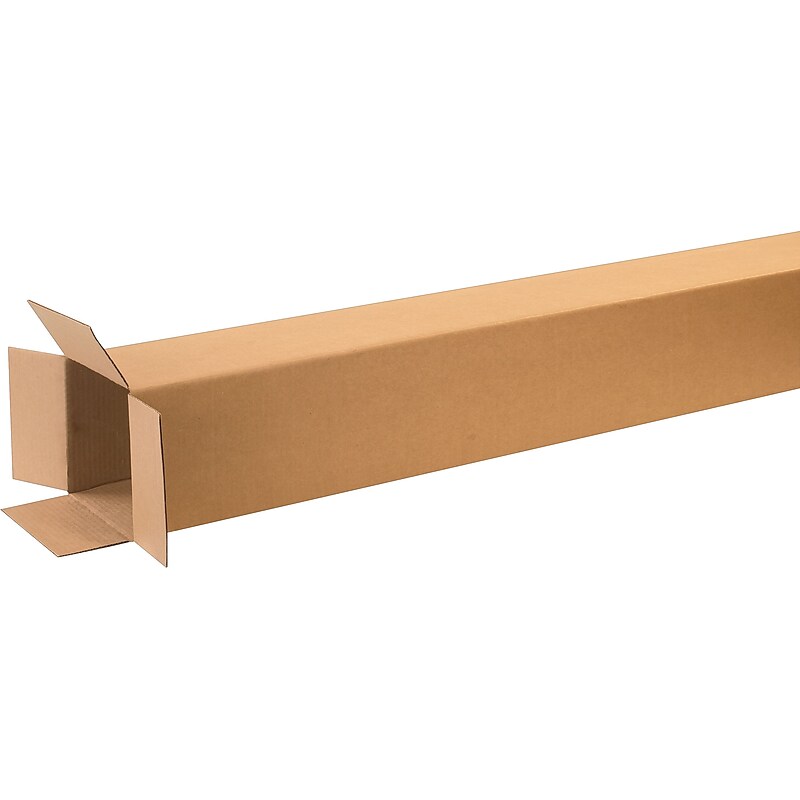 8" x 8" x 60" Shipping Boxes, 32 ECT, Brown, 15/Bundle (8860) image 1