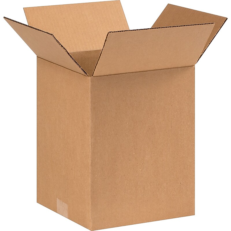 9" x 9" x 11"'' Shipping Boxes, 32 ECT, Brown, 25/Bundle(9911) image 1