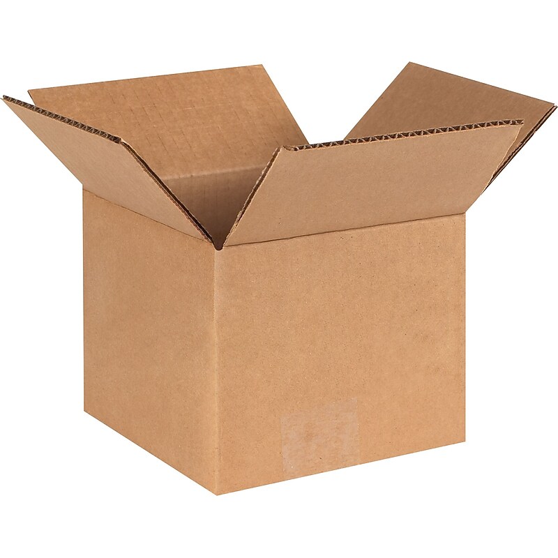 6" x 6" x 5" Shipping Boxes, 32 ECT, Brown, 25/Bundle (665) image 1
