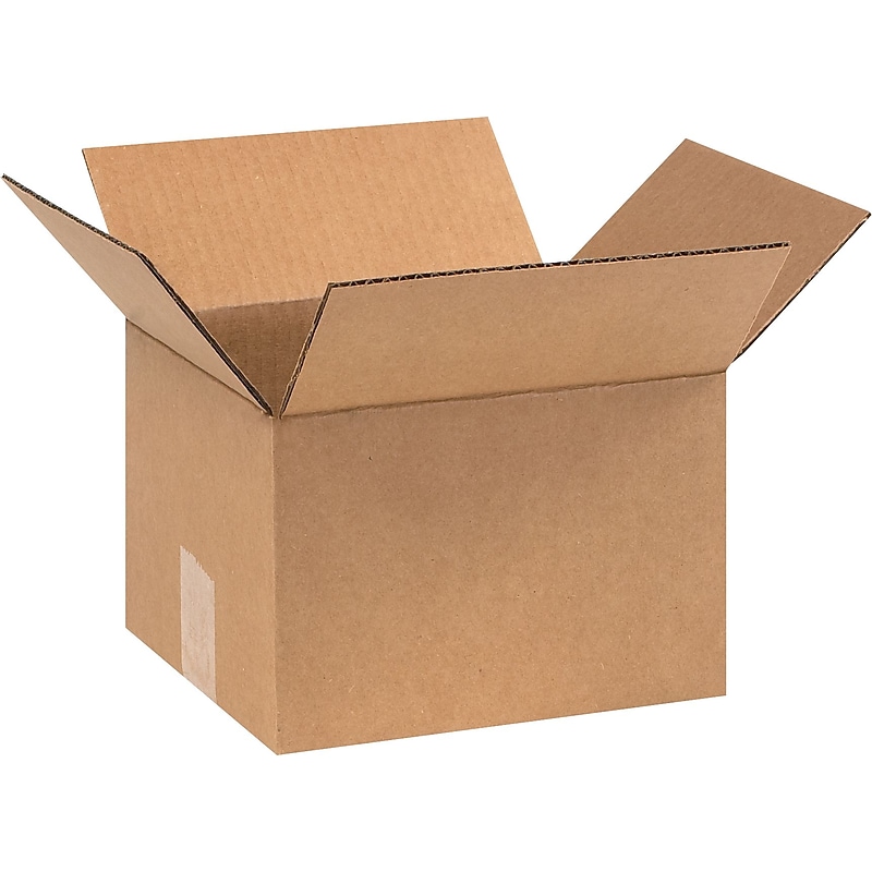 9" x 8" x 6"'' Shipping Boxes, 32 ECT, Brown, 25/Bundle(986) image 1