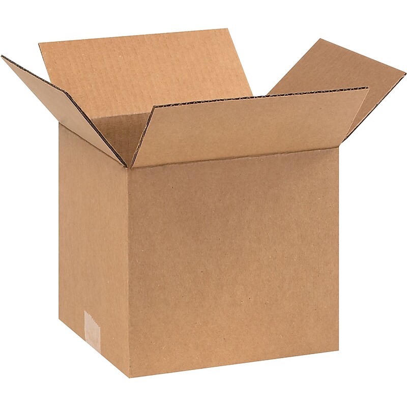 9" x 8" x 8" Shipping Boxes, 32 ECT, Brown, 25/Bundle (988) image 1