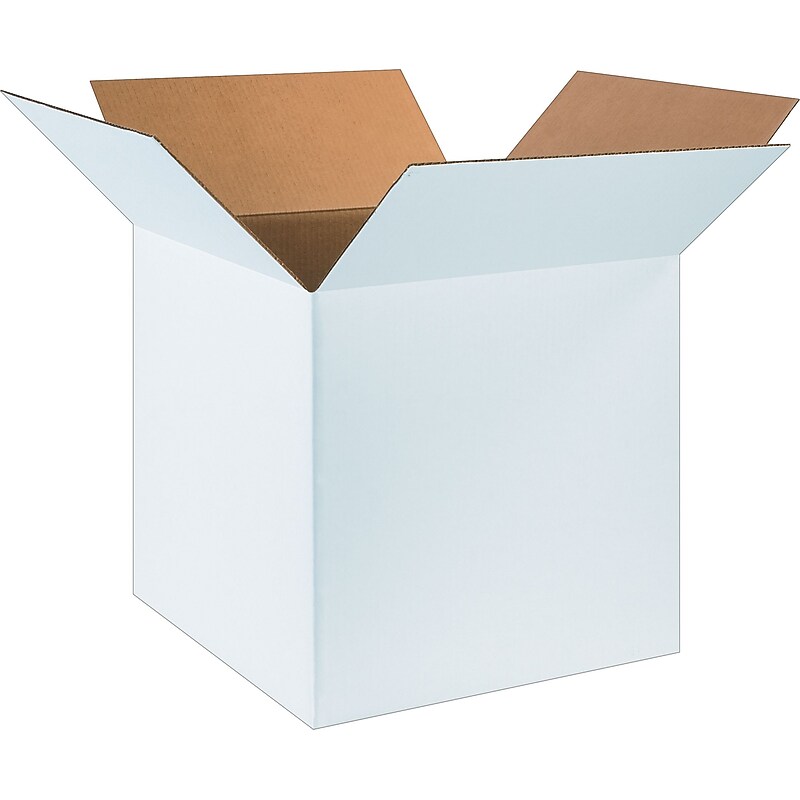 18" x 18" x 18" Shipping Boxes, White, 20/Bundle (181818W) image 1