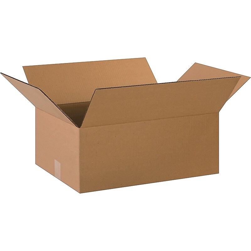 20" x 14" x 8" Shipping Boxes, 32 ECT, Brown, 25/Bundle (20148) image 1