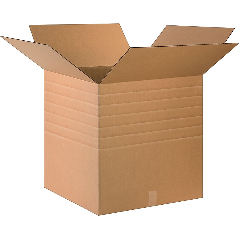 24 x 24 x 24" Multi-Depth Shipping Boxes, 44 ECT, Brown, 10/Bundle (MDHD242424) image 1