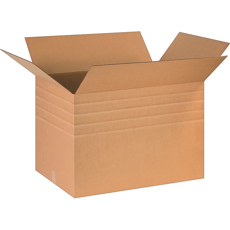 30 x 20 x 20" Multi-Depth Shipping Boxes, 44 ECT, Brown, 10/Bundle (MDHD302020) image 1