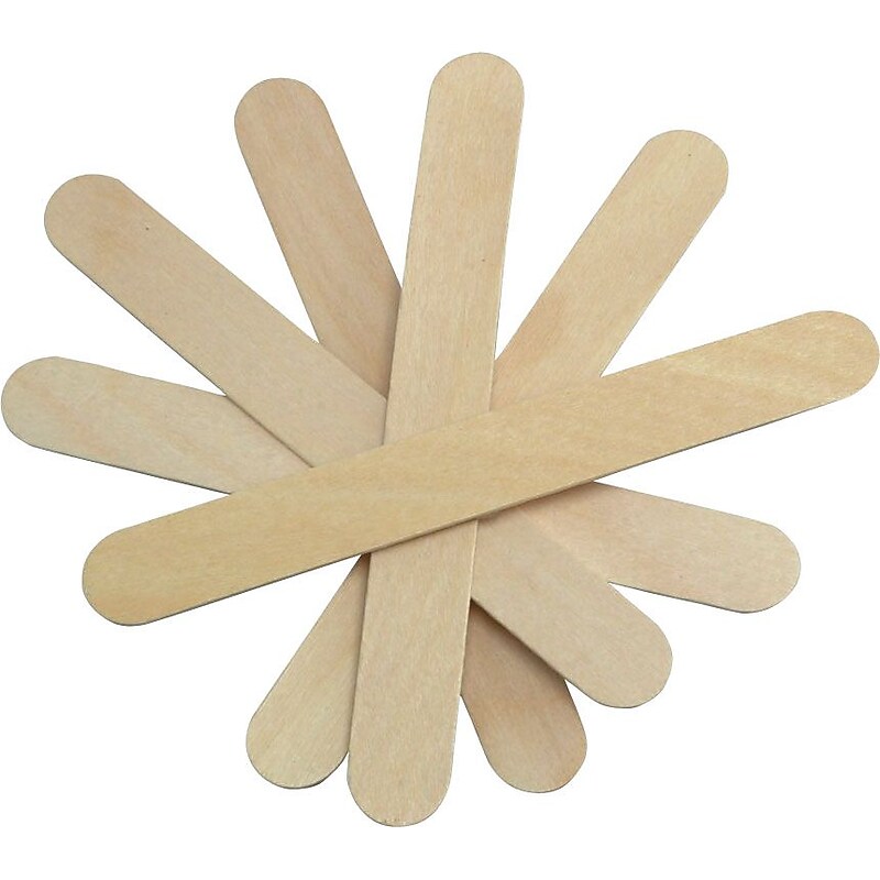 Medline 6" Sterile Tongue Depressors, Wood, 100/Box (MDS202075) image 1