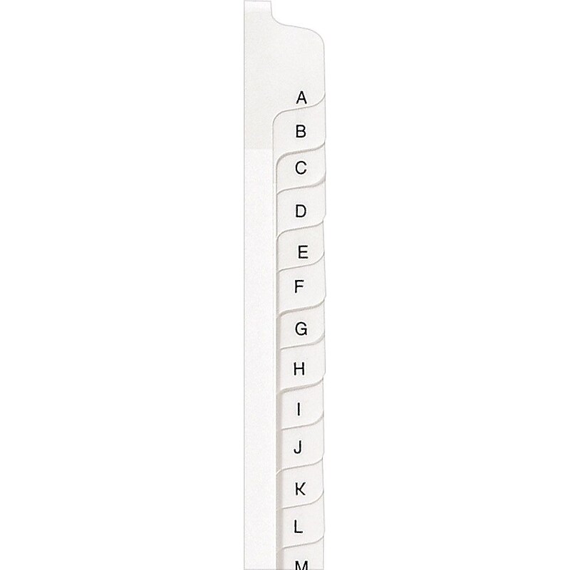 Kleer-Fax Legal Index Dividers, U-Tab Title, White, 8 1/2" x 11", 25/Pk image 1