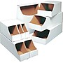 Stackable Bin Boxes, 4" x 12" x 4 1/2",White, 50/Bundle (BSBINB412)~#|#~s0155548_sc7
