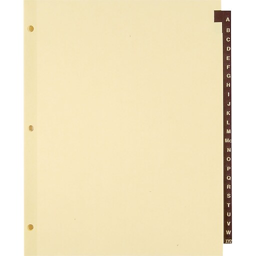 Staples® Red Leather Tab Dividers Staples