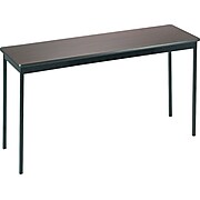 Barricks® Utility Tables, 30Hx60Wx18"D, Black/Walnut