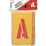 Chartpak Painting Stencil Numbers/Letters, 3", Yellow, (CHA01560)