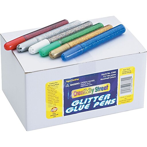 Shop Staples for Glitter Glue Pens, 12 Assorted Colors, 10cc Tubes, 72