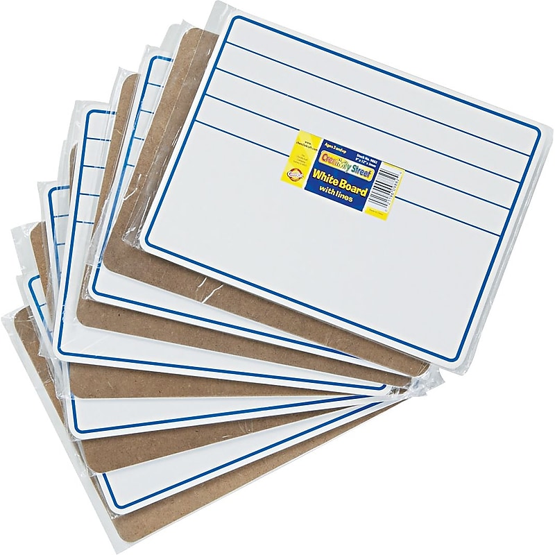 Creativity Street® Dry Erase Student Boards, Blue/White, 9" X 12", 10/Set (9882-10) image 1