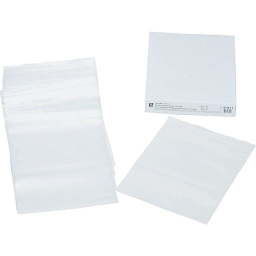 CLine "Poly Zip" Shop Ticket Holder, Clear, 8 1/2" x 11", 50/Bx Staples