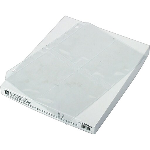 CLine DoubleSided Photo Holder Sheets for 3 Ring Binders, Eight 3.5