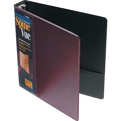 Cardinal SpineVue Standard 1.5" 3Ring View Binder, Maroon (CRD 16758) at Staples
