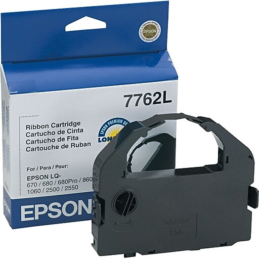 Epson Black DotMatrix Printer Ribbon (7762L) Staples