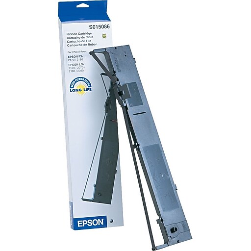 Epson Black DotMatrix Printer Ribbon (S015086) Staples