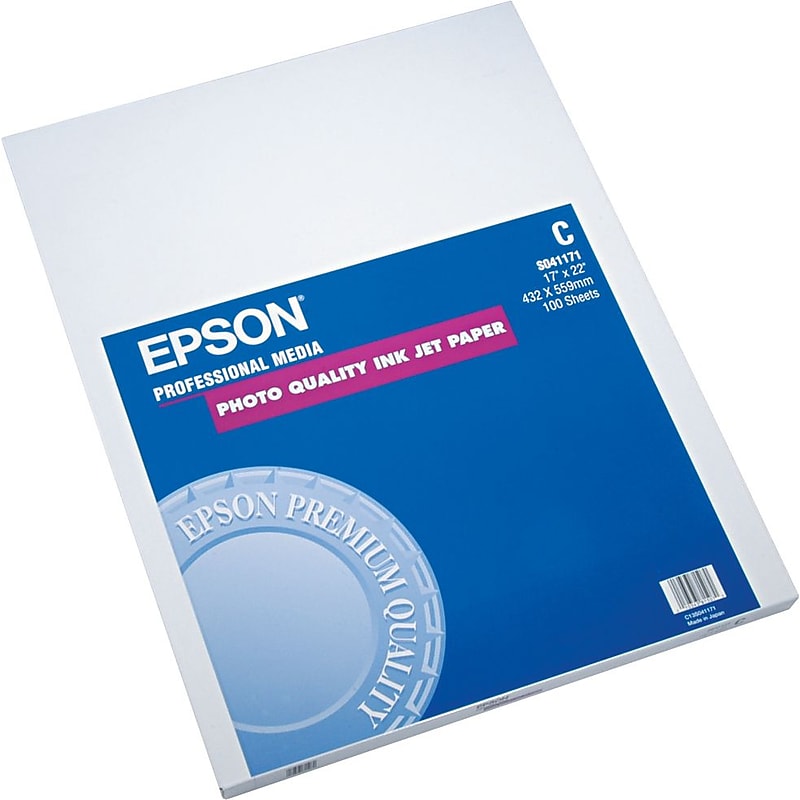Epson Photo Ink Jet Paper, C-Size, 17" x 22", 100 Sheets image 1