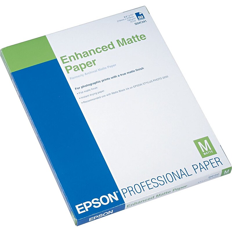 Epson Ultra Premium Matte Presentation Paper, 8.5" x 11", 50 Sheets/Pack (S041341) image 1