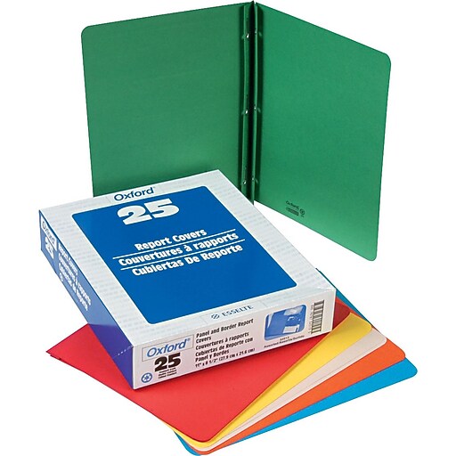 Shop Staples for Oxford Embossed Report Covers, Letter Size, Assorted Colors, 25/Box (ESS52513)
