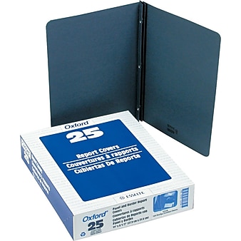 Oxford Embossed Report Cover, Letter Size, Dark Blue, 25/Box (ESS52538)