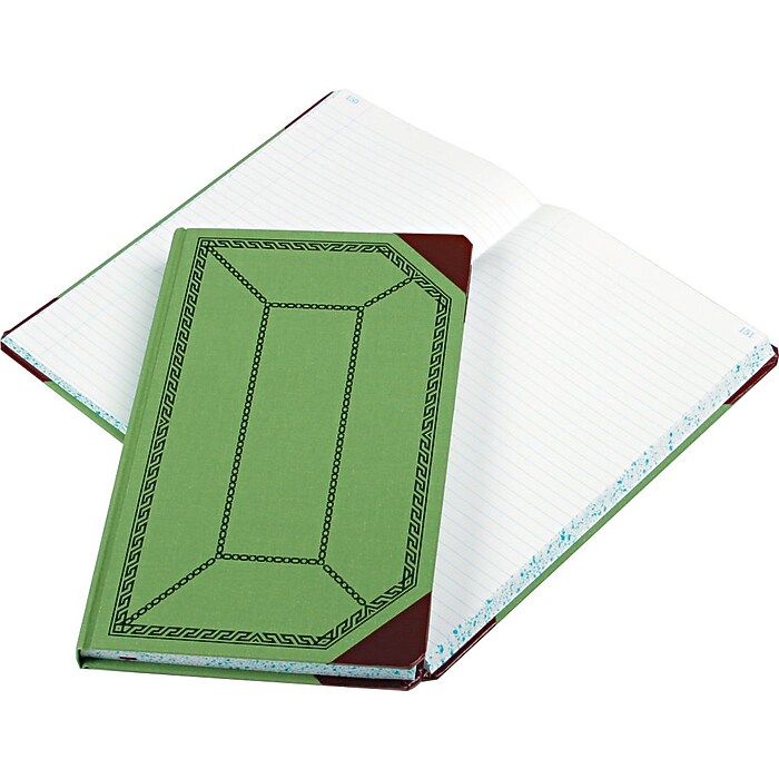 Boorum & Pease Record Book - Blue Canvas Cover Account Book 150 Pages 12x8 Inches