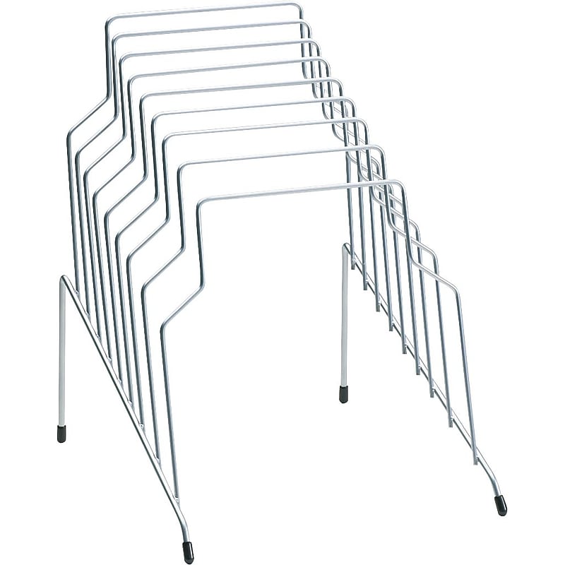 Fellowes Wire Step File 8-Compartment Silver Steel Organizer (72604) image 1