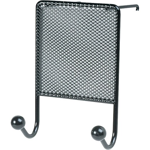 Fellowes® Partition Additions™ Steel Wire Mesh Double Coat Hook, Black