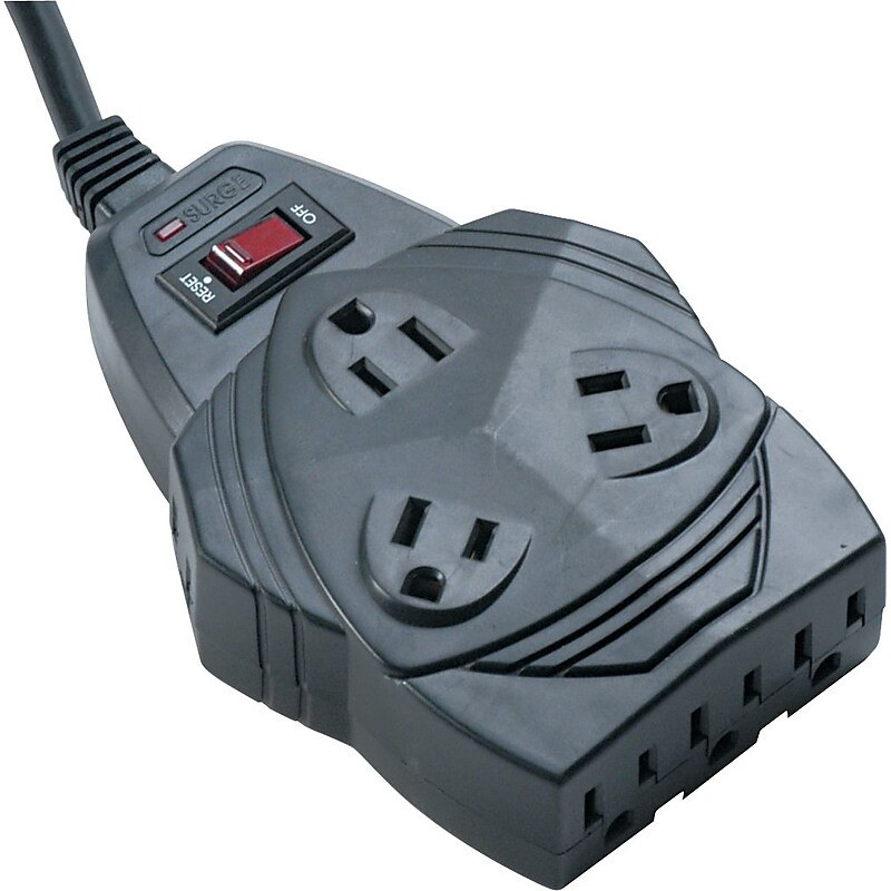 Fellowes Mighty 8-Outlet Surge Protector, 1460 Joules, 6' Cord, Black (99091) image 1