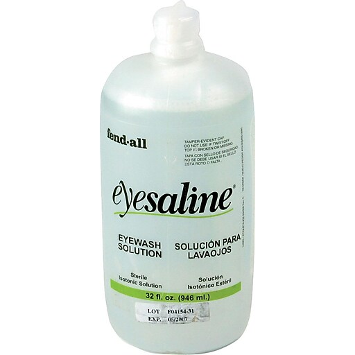 Fendall Sperian Saline Eye Wash Bottle Refill, 32 oz. Staples